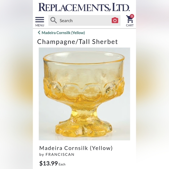 Vintage 1970s Tiffin Franciscan Madeira Cornsilk Yellow Glass Drinkware 4 Pieces - Picture 7 of 8